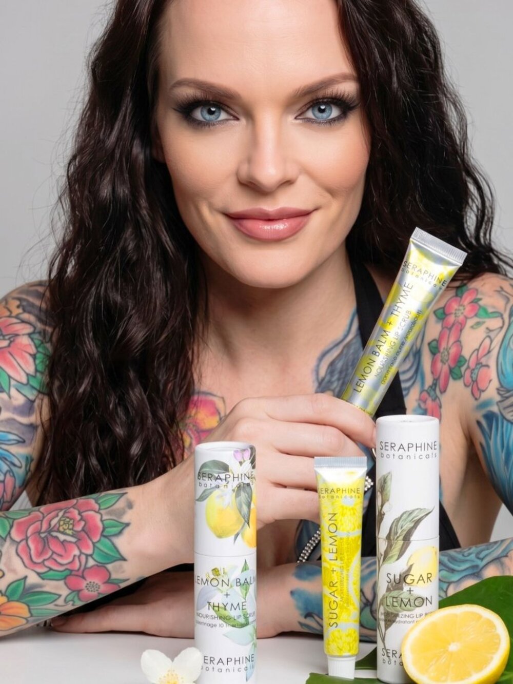 Seraphine Botanicals ✦ Lemon Balm + Thyme Nourishing Lip Scrub ✦ Vegan .46oz NWT